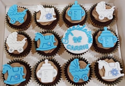 Baby Shower Cupcakes Box Of 12pcs At 60 00 Per Set Cuppacakes