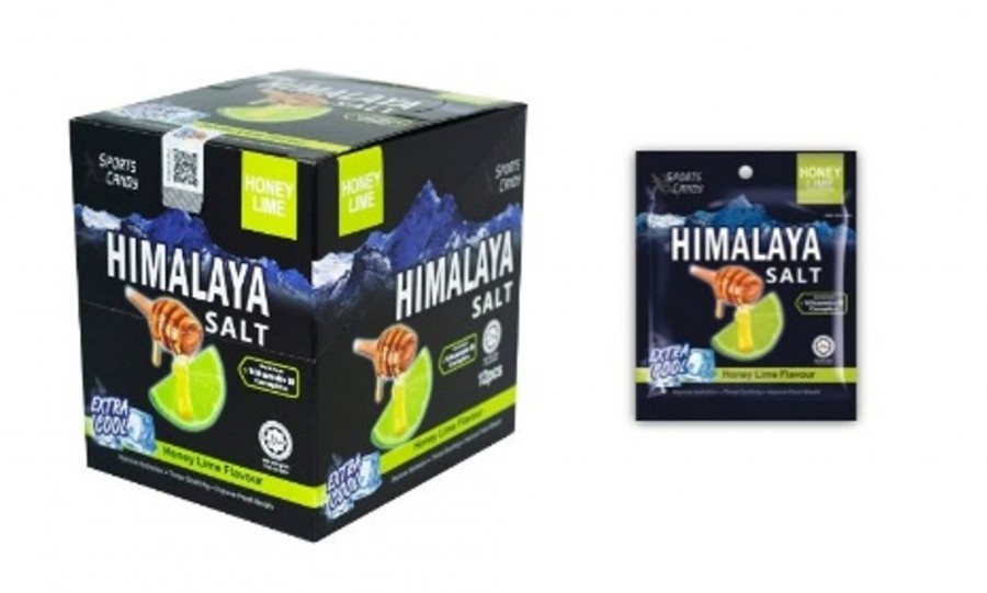 5 Packets of HIMALAYA Salt Extra Cool Mint Candy Lemon Flavour 15g Sports  Candy